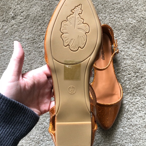NWT Unique Vintage Orange Libby Flats - Picture 4 of 4
